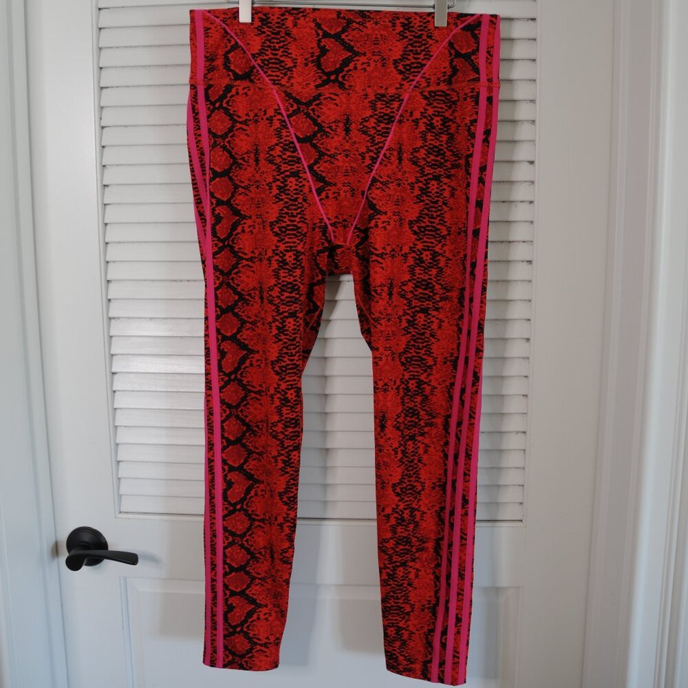 Adidas x IVY PARK Allover Print Tights/Leggings in Red/Black